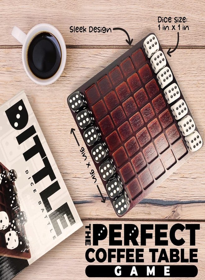 SWOOC Dittle™- Dice Battle | 2 Player Dice Games for Adults | Adult Board Games for 2 Players | Best Two Player Game for Adults | Two Person Wooden Coffee Table Fun | Bar Game for Adult Indoor Tabletop - Image 3